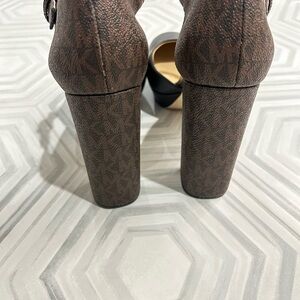 Michael Kors Brown Patterned Block Heels